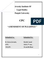 University Institute of Legal Studies Panjab University: Submitted To: Submitted by