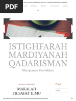 Makalah Filsafat Ilmu Aksiologi, Epistemologi, Ontologi - Istighfarah Mardiyanah Qadarisman