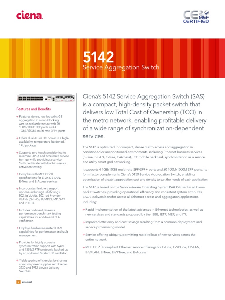 Service Aggregation Switch: Features and Benefits | PDF | Multiprotocol ...