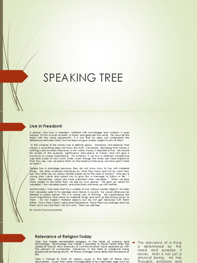 Speaking Tree.pptx Bhagavad Gita Value (Ethics)