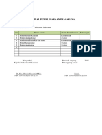 JADWAL Pemeliharaan Prasarana