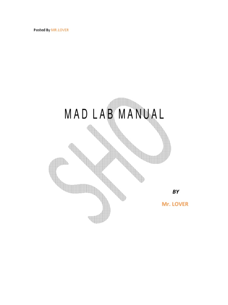 Mad Lab Manual Adobe Flash Double Click