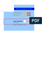 Test Blind Thickness Calculator