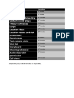 Task Roles Deadlines