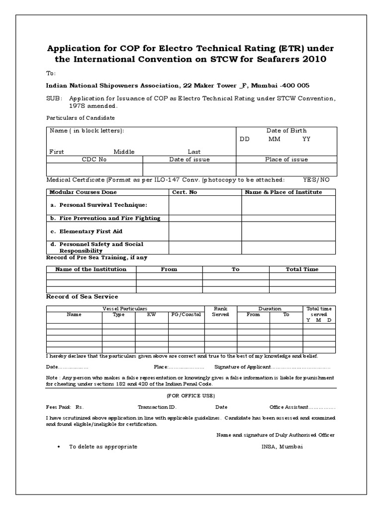 ETR COP Application Process in India | PDF | Government | Business