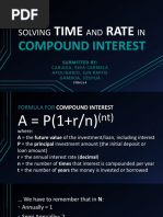 Solving Time and Rate in Compound Interest