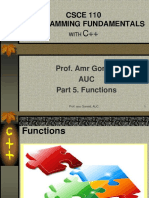 CSCE 110 Programming Fundamentals with C++ Functions