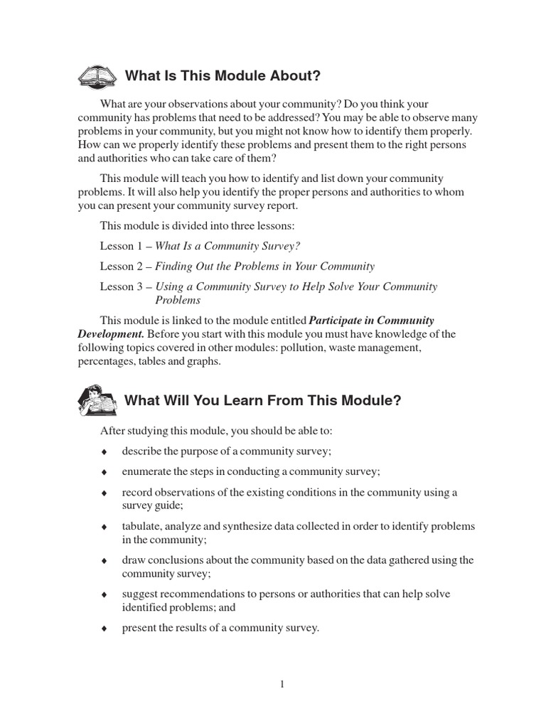 What Is This Module About?: Problems | PDF | Survey Methodology | Question