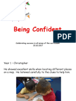 Being Confident: Celebrating Success in All Areas of The Curriculum 20.10.2017