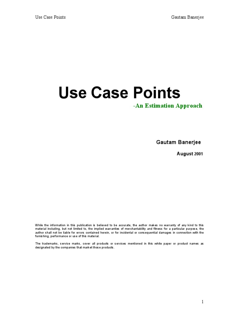 Use Case Points PDF Systems Science Information Technology