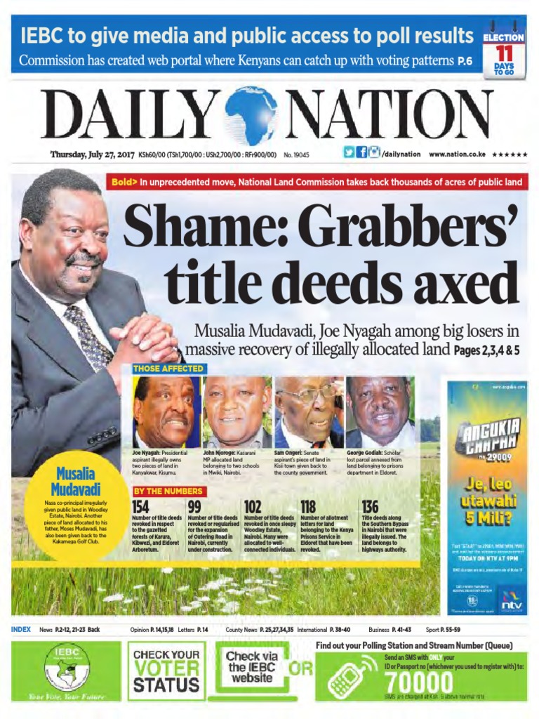 Daily Nation 20170727 Nairobi Kenya
