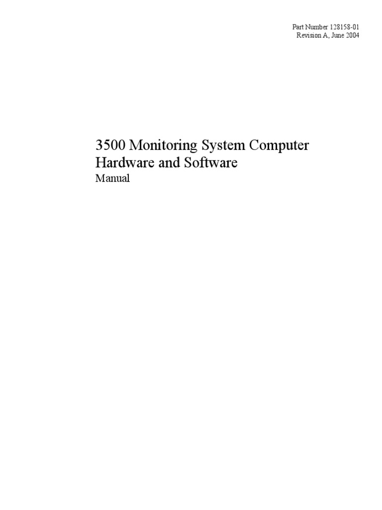 3500 Hardware and Software | PDF | Computer Monitor | Computer Network
