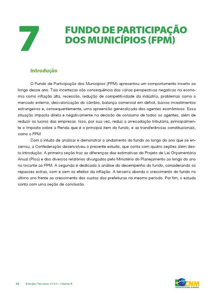 Fundo de Participação Dos Municípios (FPM)