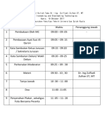 Susunan Jadwal Kuliah Tamu DR