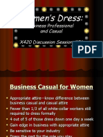 Women's Dress:: Business Professional and Casual X420 Discussion Session #81