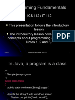 Programming Fundamentals 1