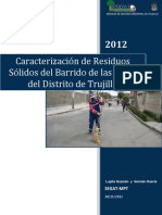 Caracterizacion de Residuos de Barrido Distrito Trujillo