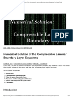 Numerical Solution of The Compressible Laminar Boundary Layer Equations - CuriosityFluids