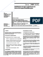 NBR 12170 - 1992 - MB 3511 - Potabilidade Da Agua Aplicavel em Sistema de Impermeabilizacao