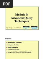 Module 09 Advance Query Techniques