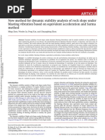 New Method For Dynamic Stability Analysis of Rock Slope Under