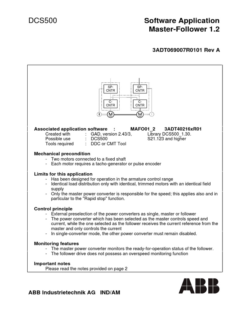 DCS500 Master-Follower Guide | PDF | Parameter (Computer Programming ...