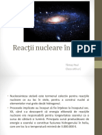 Reacţii Nucleare În Stele