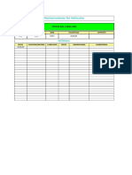 Plantilla de Excel para Mantenimiento de Vehiculos