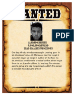 Mendez Alfredo Wanted Poster