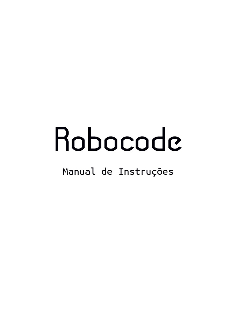 Manual de Instruções do Robocode | PDF | Robô | Robótica