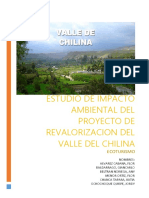 Estudio de Impasto Ambiental Del Proyecto Revalorizacion Del Maravilloso Valle Del Chilina