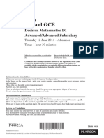 June 2014 QP - D1 Edexcel