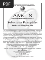 Solutions Pamphlet: American Mathematics Competitions