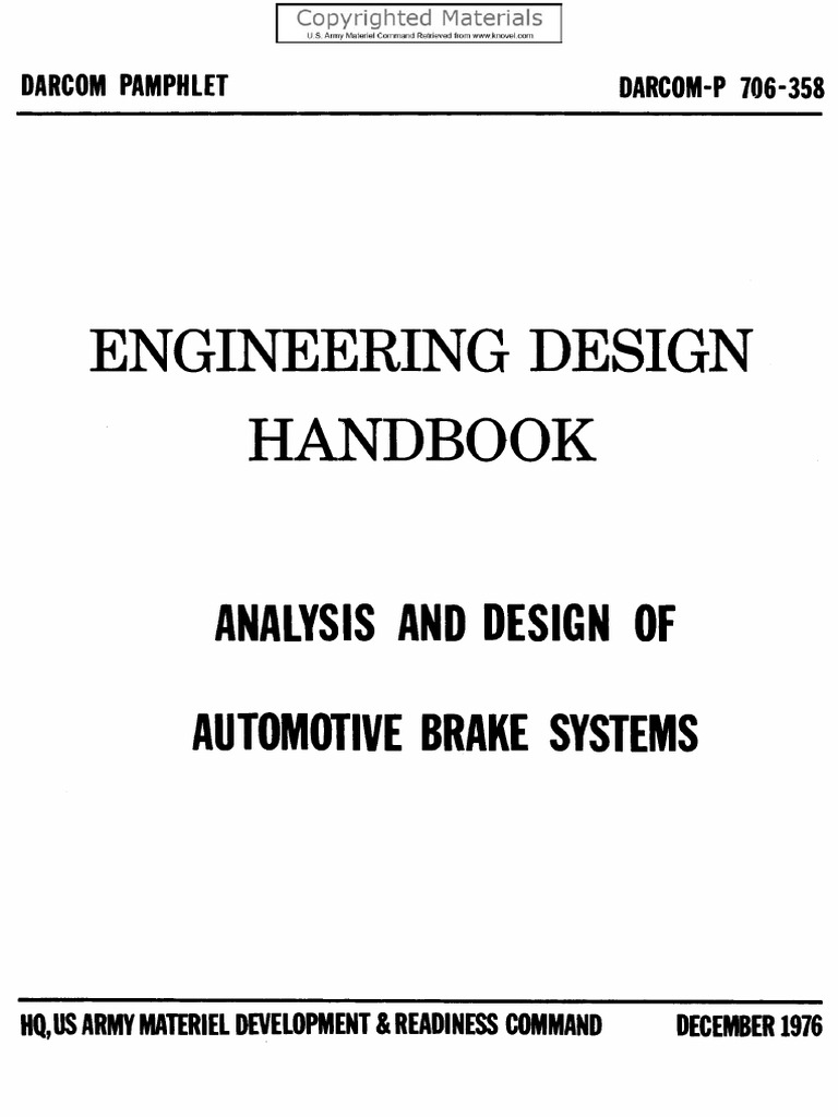 706358) Engineering Design Handbook Analysis and Design