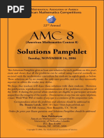 Solutions Pamphlet: American Mathematics Competitions