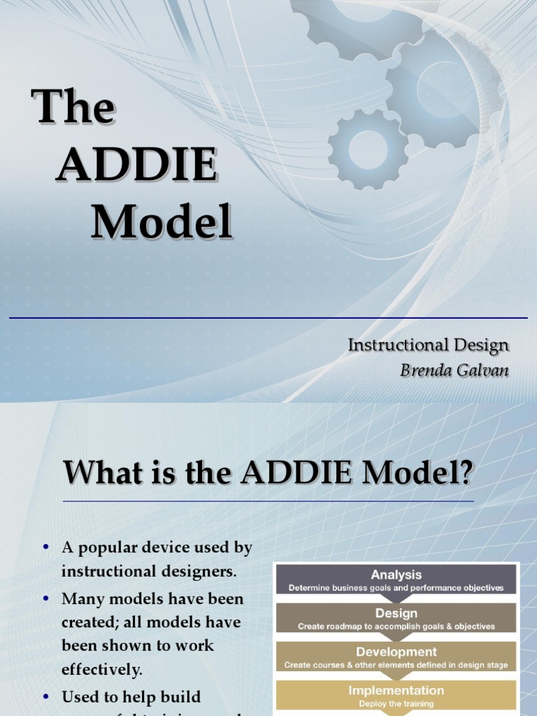 The Addie Model Instructional Design PDF Instructional Design