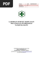 Download Laporan Survey Indeks Kepuasan Pelanggan di Puskesmas by drg Hema Awalia MPH SN362090209 doc pdf