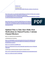 Optimal Time To Take Once-Daily Oral Medications in Clinical Practice: Calcium Channel Blockers