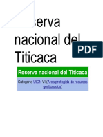 Fauna de La Reserva Nacional Del Titicaca