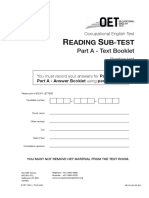 OET Reading Test 5 - Part A