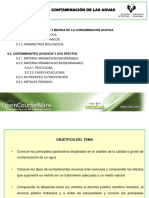 Contaminación de aguas: criterios y parámetros