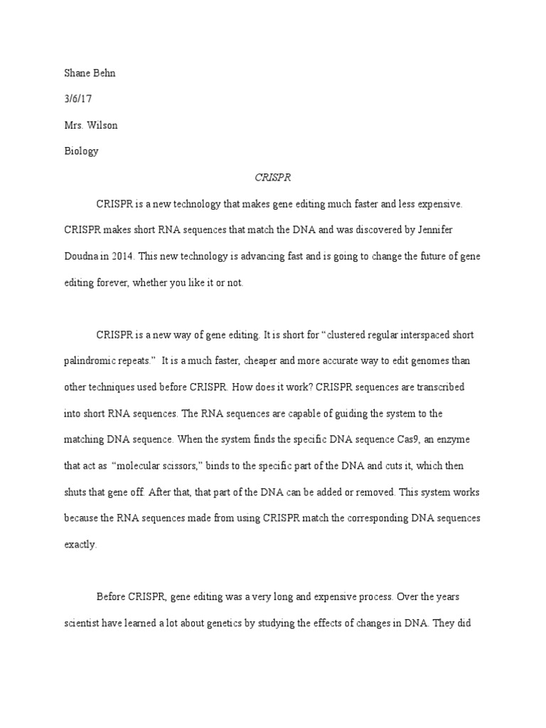 Crispr/cas9 thesis picture