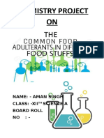 Chemistry Project Aman On Food Adulterants