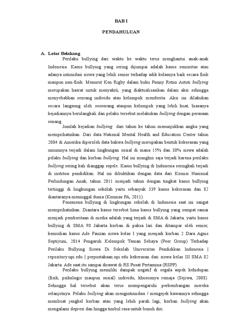 Contoh Makalah Bullying