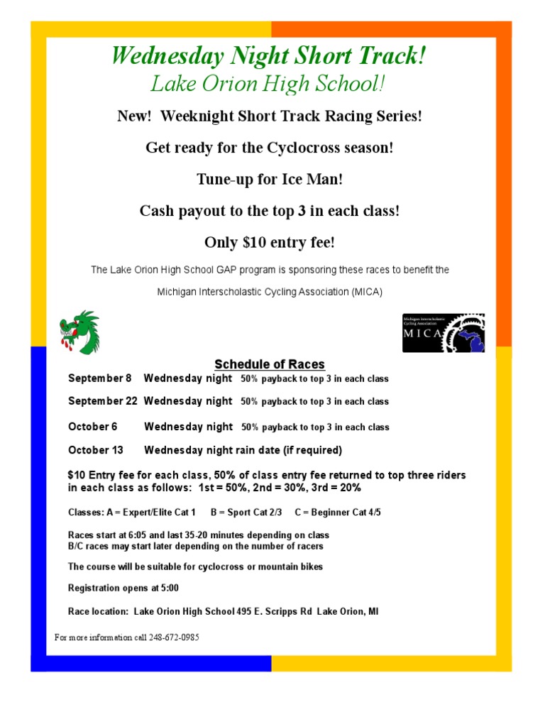 LOHS Short Track Races | PDF
