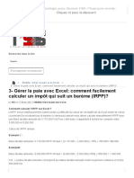 3 - Gérer La Paie Avec Excel - Comment Facilement Calculer Un Impôt Qui Suit Un Barème (IRPP) - Tss Performance - A Chacun Son Tableau de Bord