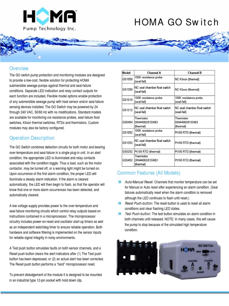 GO Switch, Seal Fail Relay PDF PDF Switch Relay
