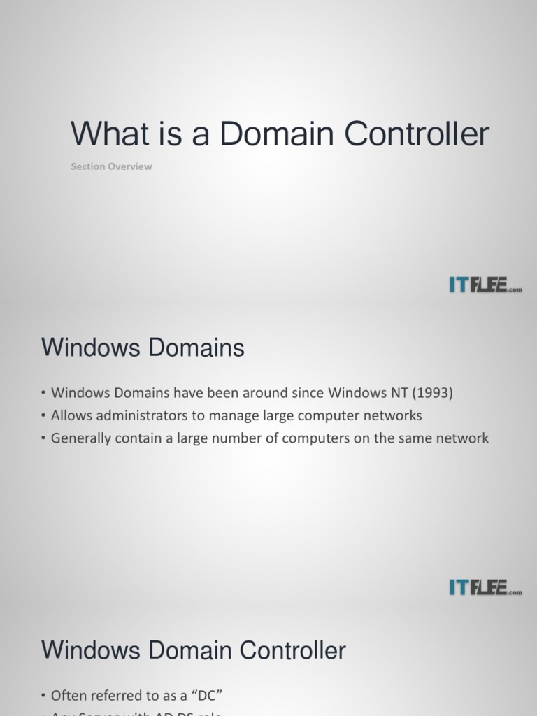 Understanding Windows Domain Controllers | PDF | Group Policy | Active ...
