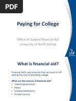 Paying For College: Office of Student Financial Aid University of North Florida