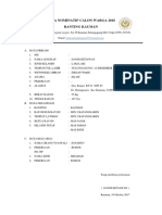 Data Nominatif Calon Warga 2018